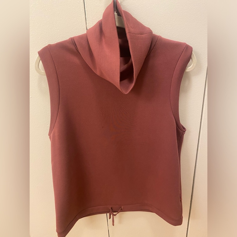 Varley Rust Sleeveless Cowl Neck Tank Top